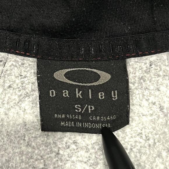 ★ Oakley Y2K Diagonal Zip Up Hooded Fleece Jacket ★ - Picture 6 of 6